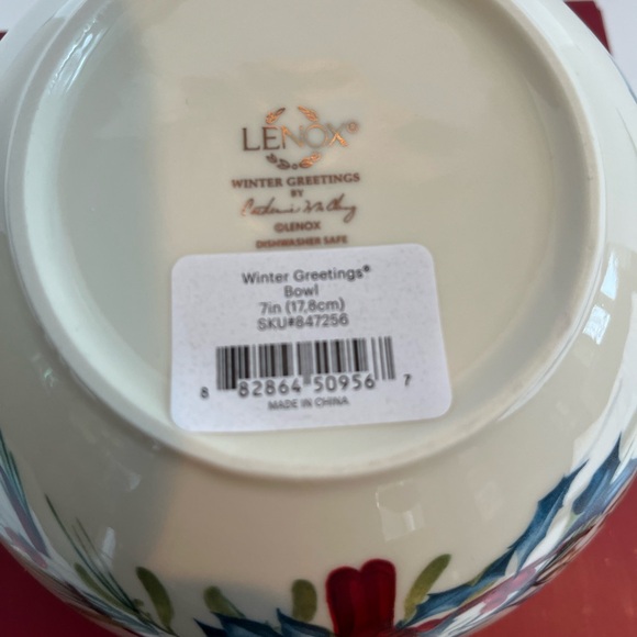 NIB Lenox Winter Greetings 7inch Bowl - Picture 9 of 9